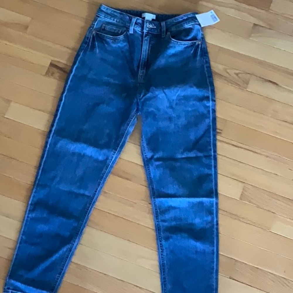 H&M blue non ripped mom jeans